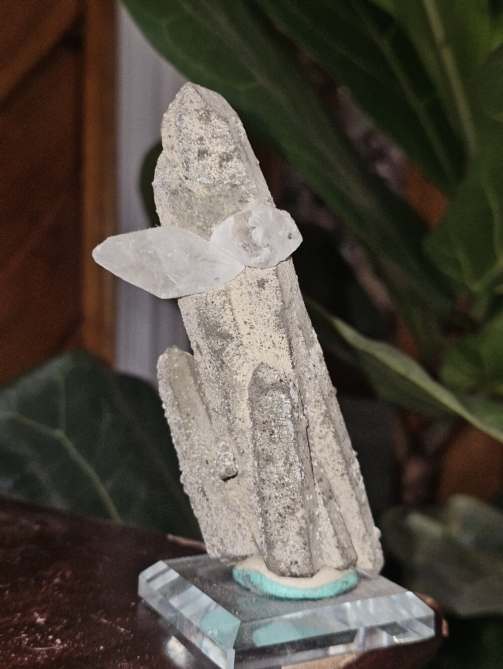 Chlorite Quaryz With Calcite "Matcha Quartz"